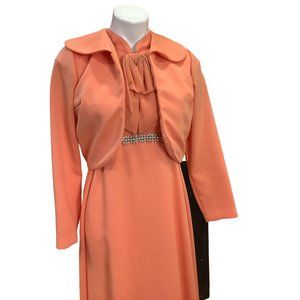 Pre-80's 2 PC Maxi Dress and Jacket Set